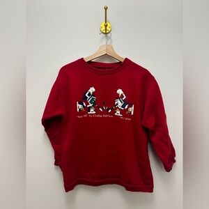 Kids Red Graphic Sweatshirt